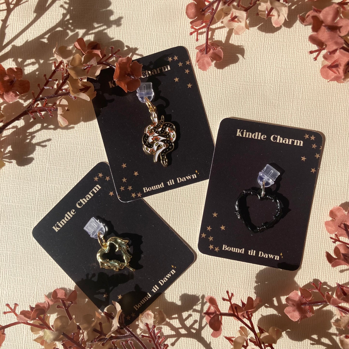 Barbed Wire Heart Kindle Charm