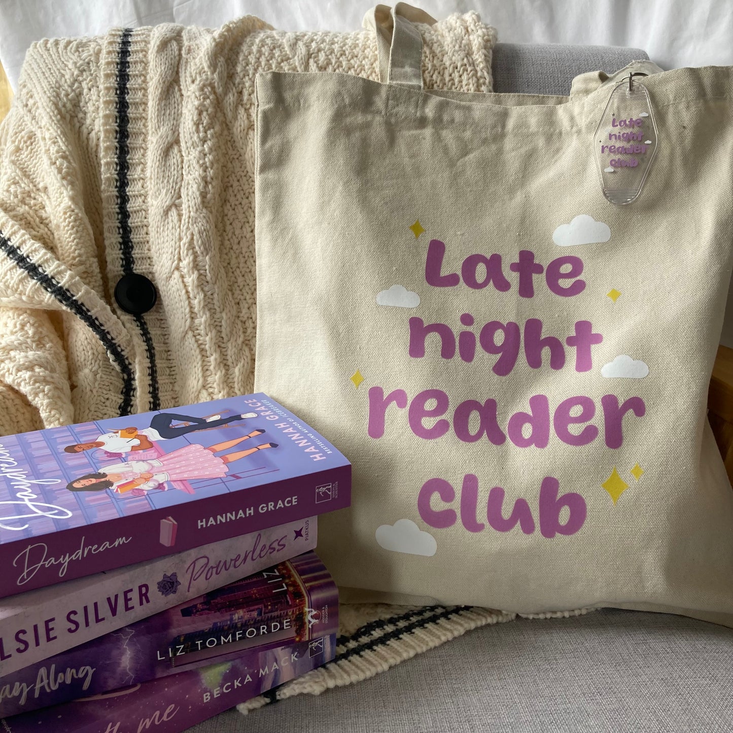 Late Night Reader Club Keychain