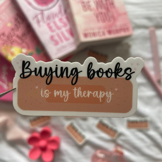 Buying Books is my Therapy Sticker